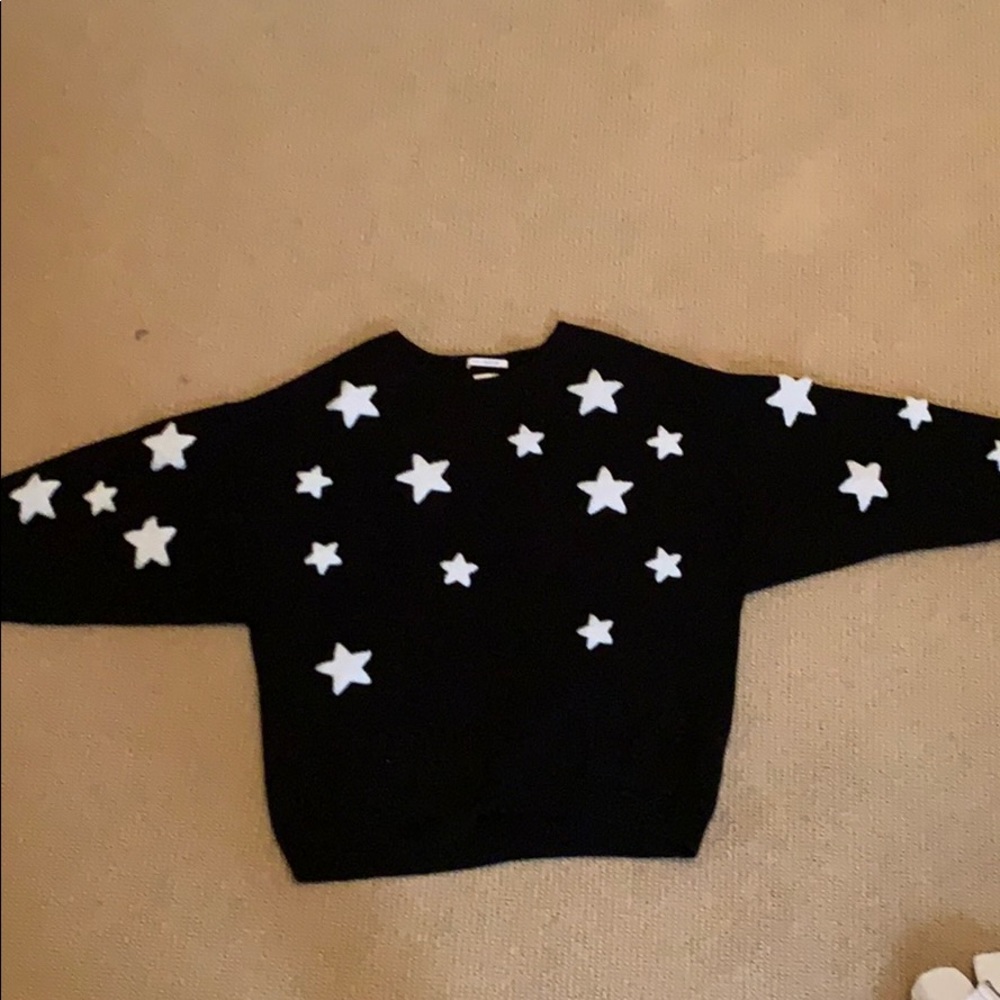 Black kids Zara sweater with white stars
